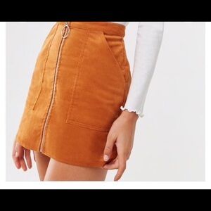 Modcloth Katie & Chloe mod cord zip mini skirt large